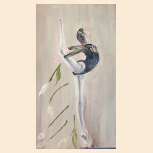 I dance - Large Calico Bag Design